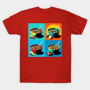 Vibrant Pop Menudo Art - Mexican Cuisine T-Shirt